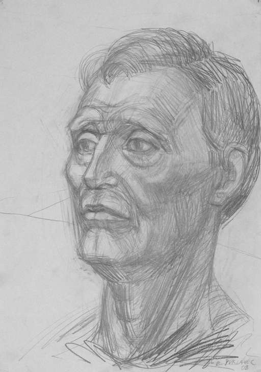 Study of man's head