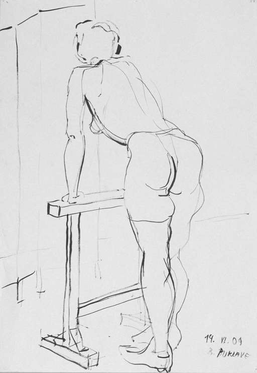 Leaning nude